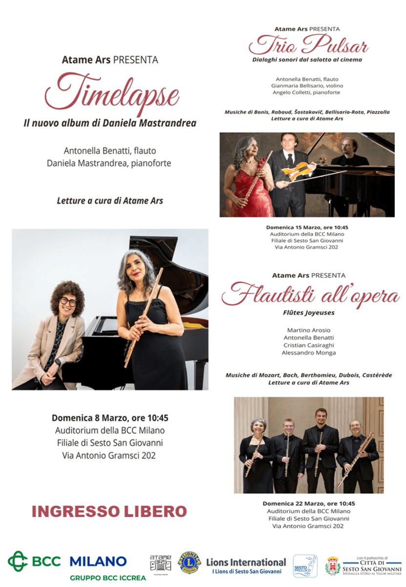 ATAME ARS - PRESENTA: Timelapse  - Trio Pulsar - Flautisti all'opera 