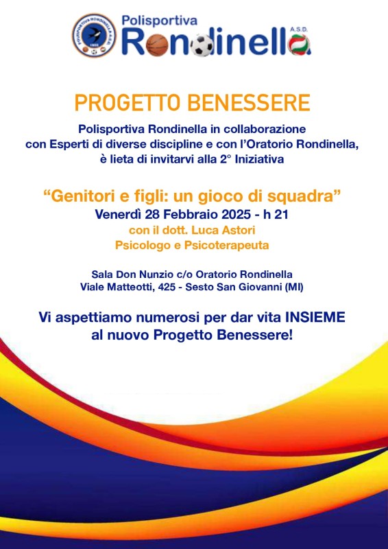 Polisportiva Rondinella - Genitori e figli: un gioco di squadra