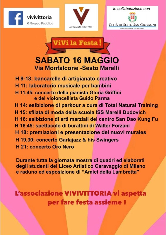 Vivi Vittoria - Vivi la festa al rione Vittoria il 16 Maggio 2026