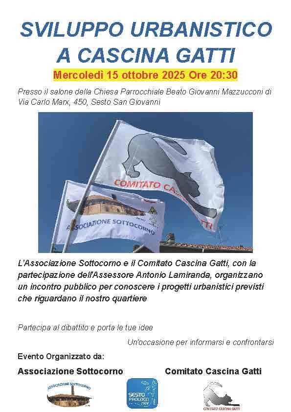 Sviluppo Urbanistico a Cascina Gatti - mercoledì 15 ottobre 2025 ore 20.30