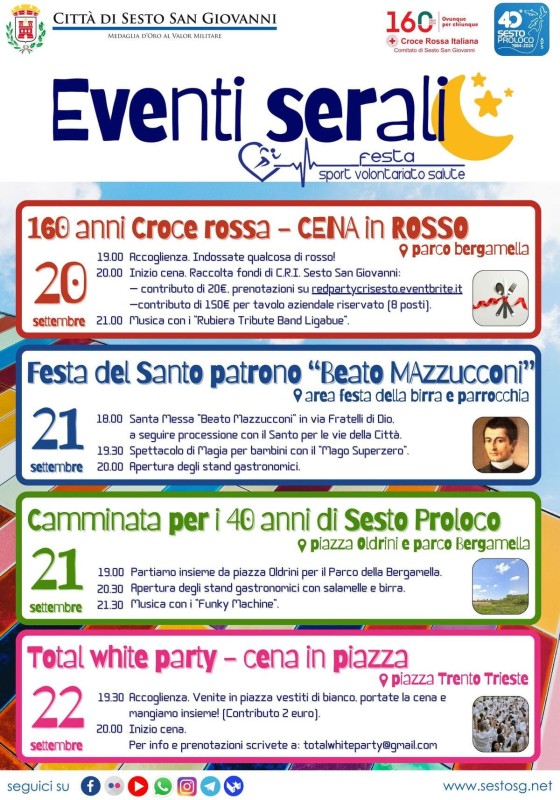 Festa dello Sport, del Volontariato e della Salute - Eventi Serali 2024