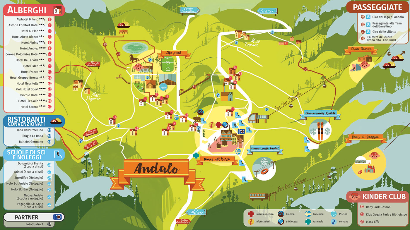 Andalo cartina