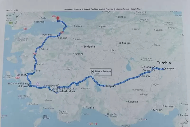 mappa viaggio Turchia 2025 3