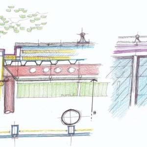 2160 - Villa Zorn. Il progetto del 2021. Schizzo di Giancarlo Marzorati